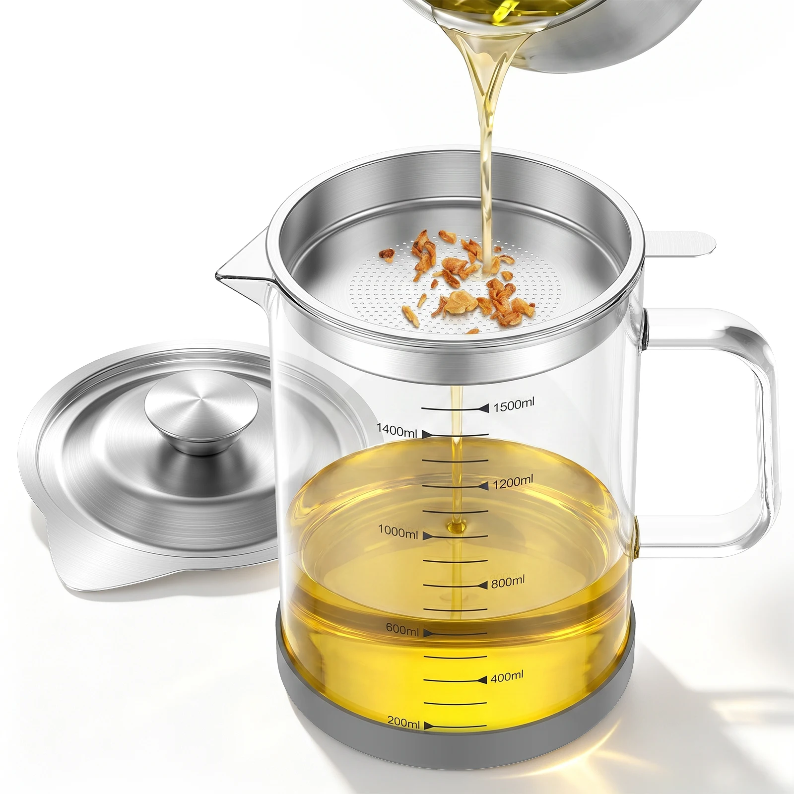 Home Cooking Oil Filter - Recipiente de Vidrio para Filtrar Aceite