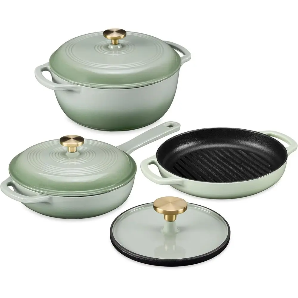 Dutch Oven Enamel - Juego de utensilios de cocina: Sartén