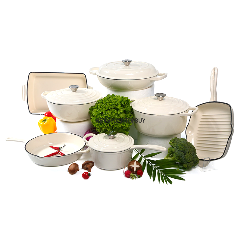 Dutch Oven Enamel - Juego de Utensilios de Cocina de
