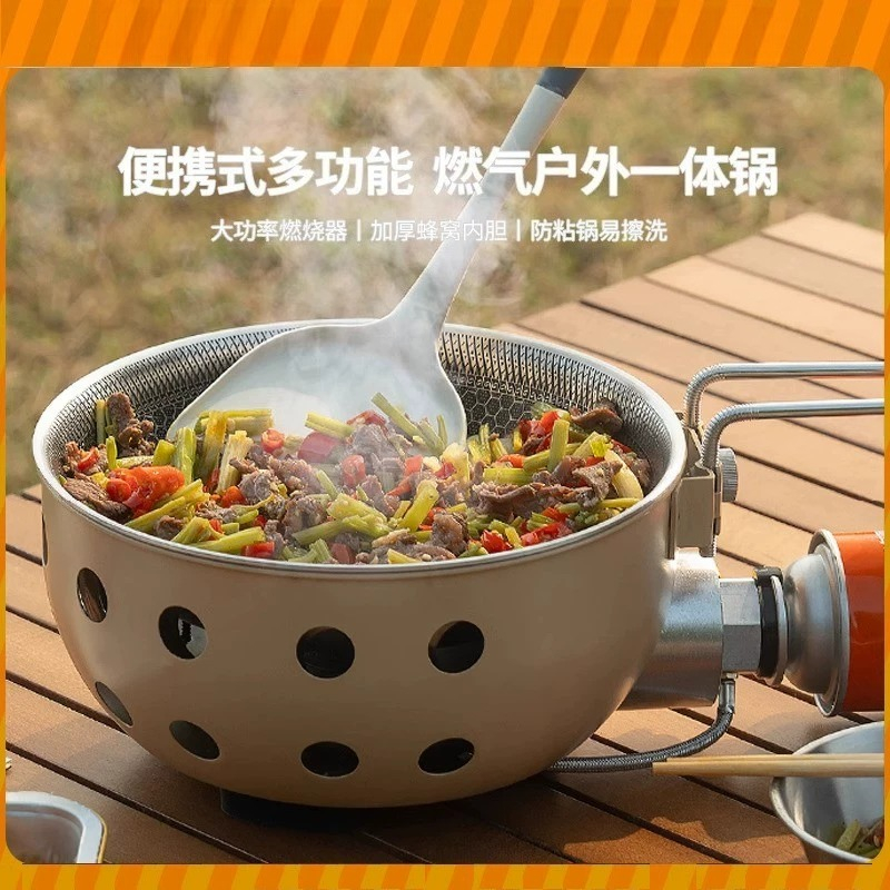 Home Cooking Fried Rice - Estufa de Gas Portátil para Exteriores,