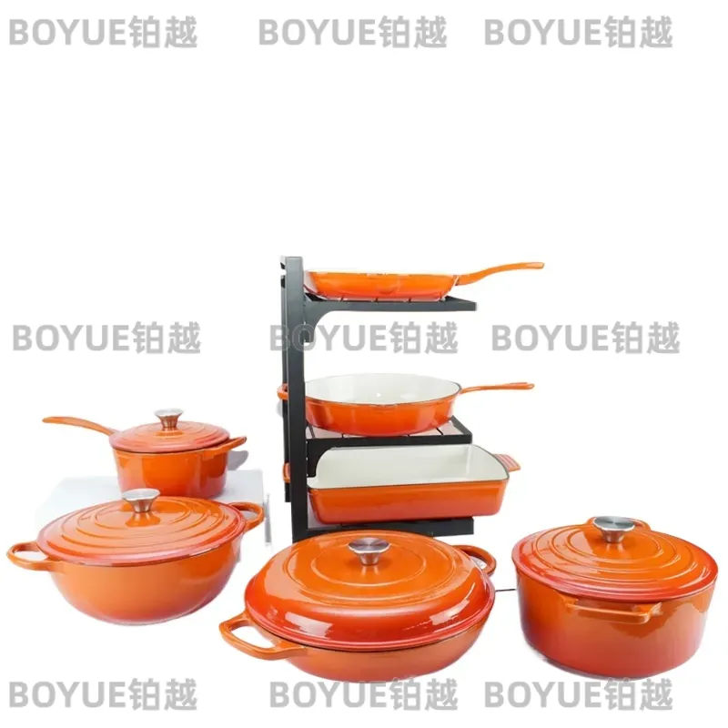 Dutch Oven Enamel - Juego de 7 Piezas de Utensilios
