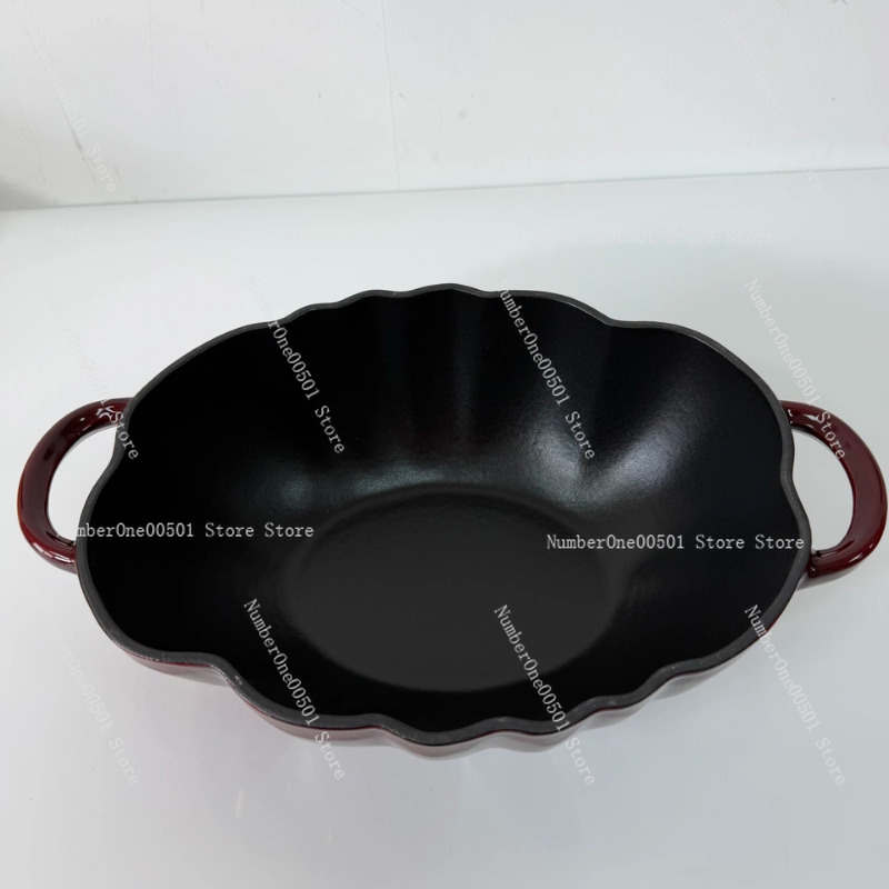 Dutch Oven Enamel - Olla ovalada de hierro fundido esmaltado