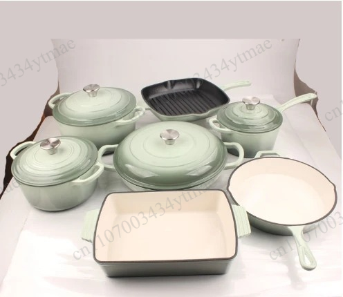 Dutch Oven Enamel - Juego de 7 Piezas de Ollas