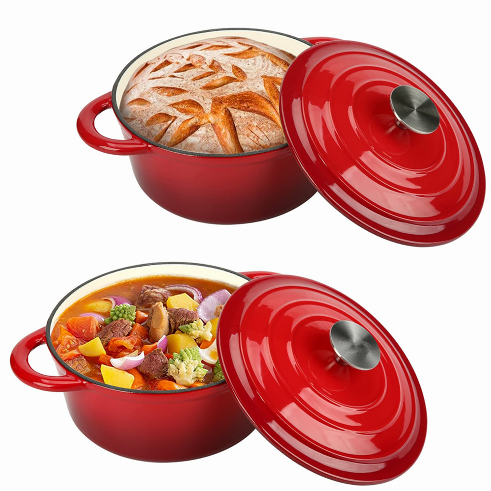 Horno holandés de hierro fundi - Dutch Oven Enamel reseña y precio