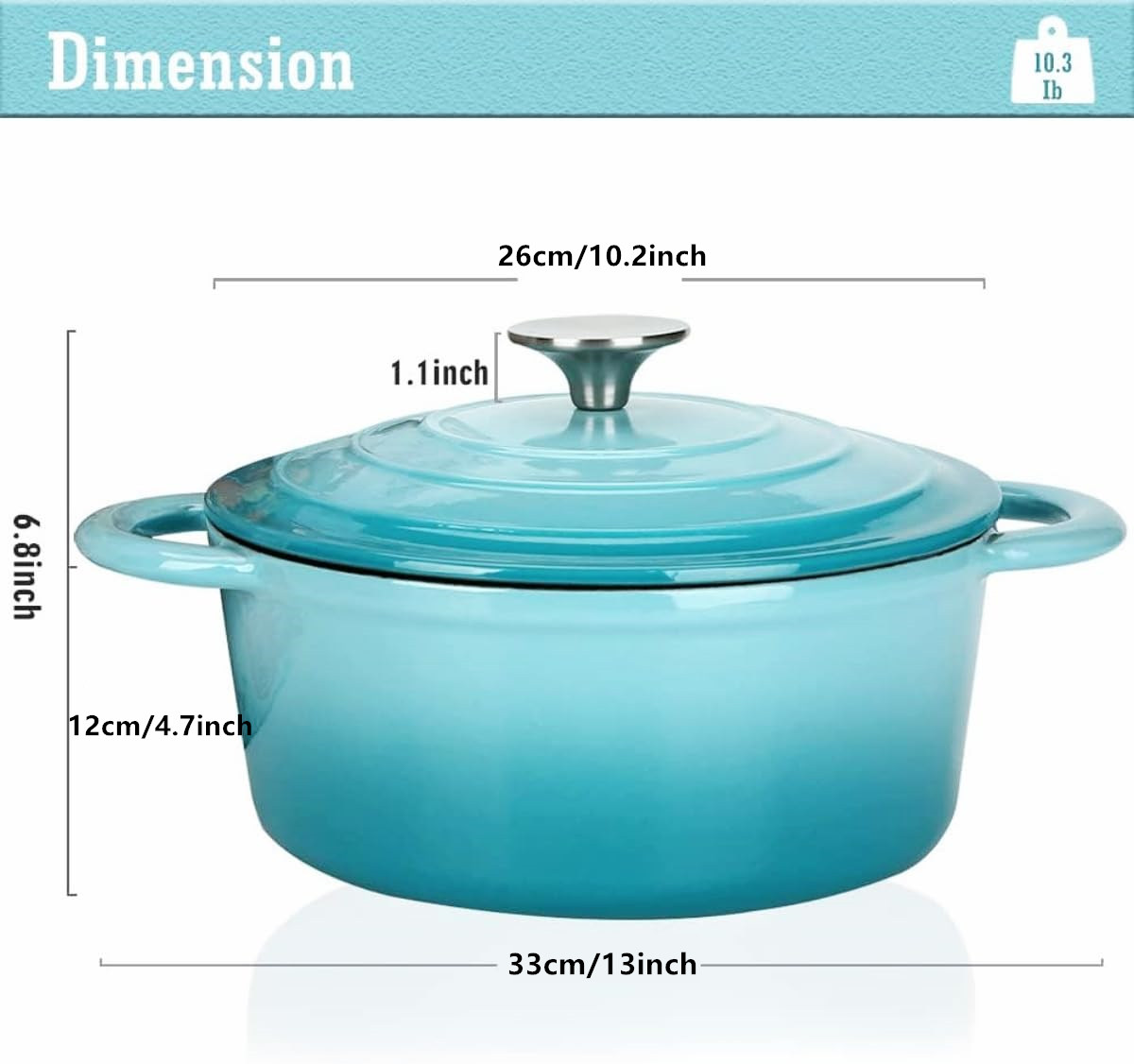 Horno holandés de hierro fundi - Dutch Oven Enamel reseña y precio