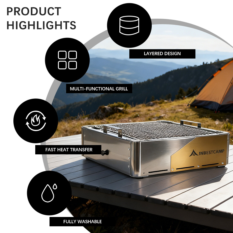INBESTCAMP, Barbacoa Portátil  - Home Cooking Experience reseña y precio