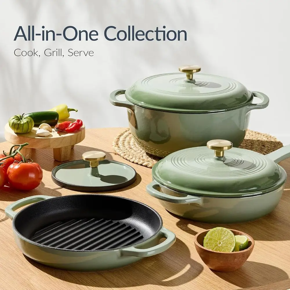 Juego de utensilios de cocina: - Dutch Oven Enamel reseña y precio