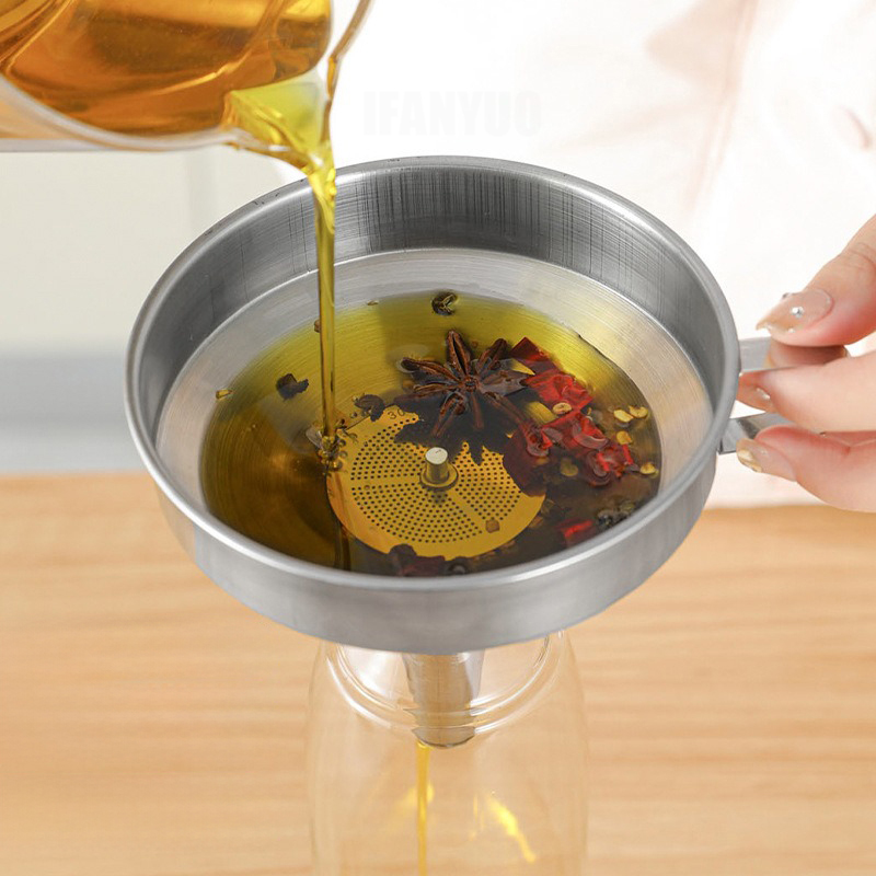 Juego de embudos de acero inox - Home Cooking Oil Filter reseña y precio