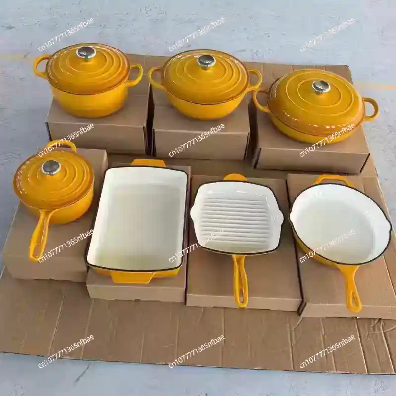 Juego de 7 Piezas de Ollas de  - Dutch Oven Enamel reseña y precio