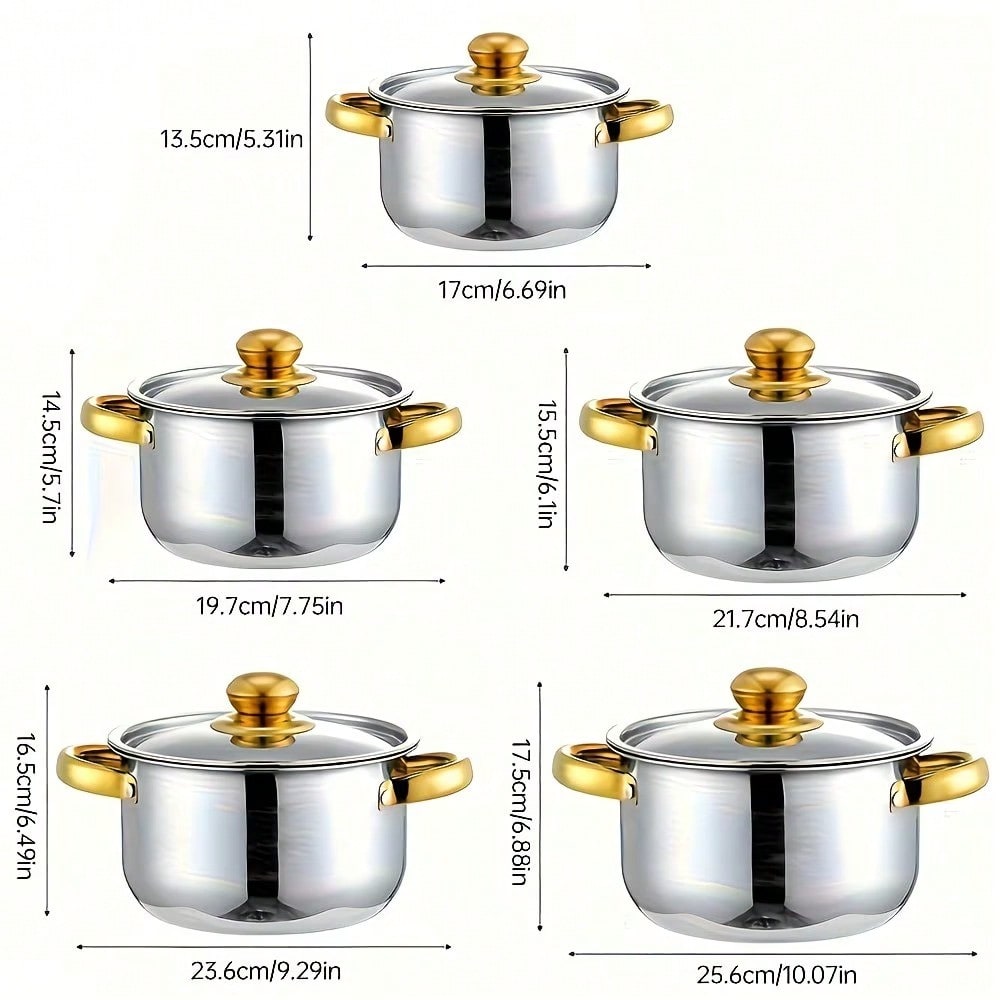 Juego de ollas de acero inoxid - Home Cooking Cookbook reseña y precio