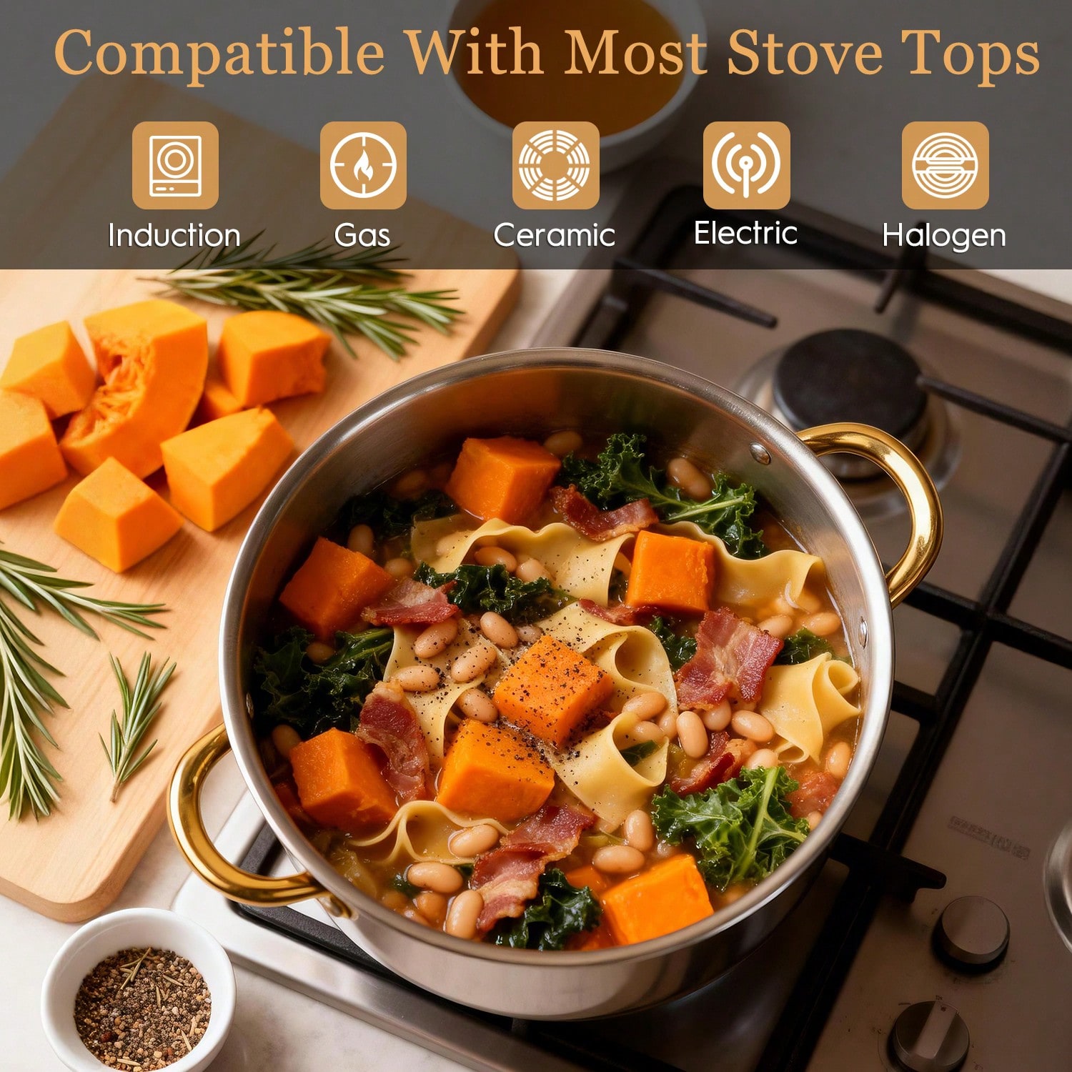 Juego de ollas de acero inoxid - Home Cooking Cookbook reseña y precio