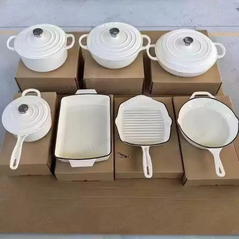 Juego de 7 Piezas de Ollas de  - Dutch Oven Enamel reseña y precio