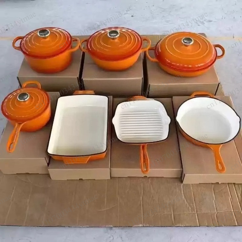 Juego de 7 Piezas de Ollas de  - Dutch Oven Enamel reseña y precio
